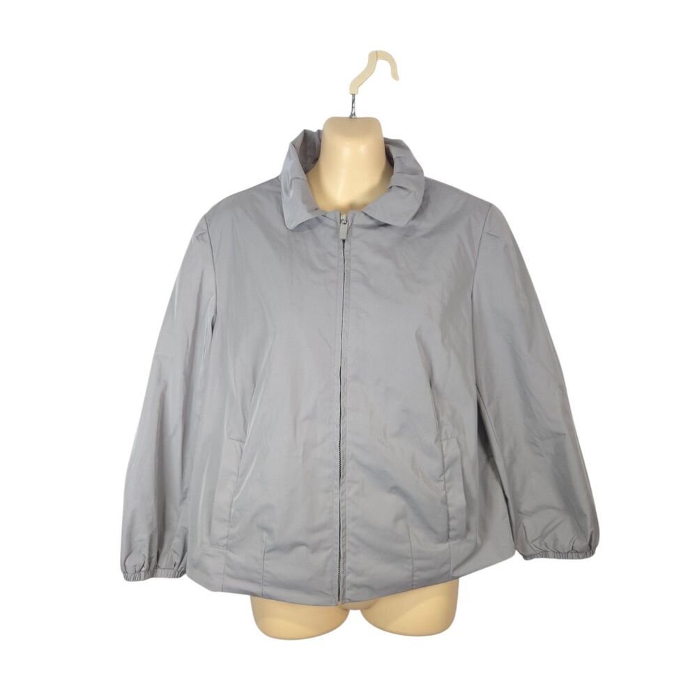 Banana Republic Womens Windbreaker Jacket Gray Size M Vintage 2009 SPR09